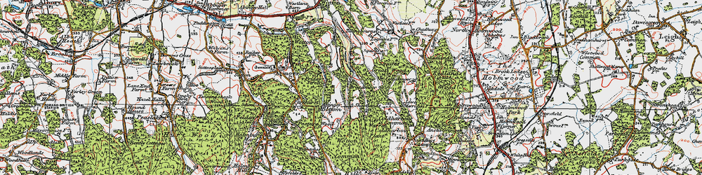 Old map of Wotton Common in 1920