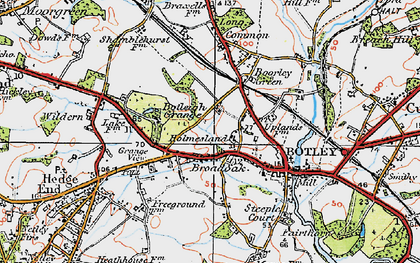 Old map of Broadoak in 1919