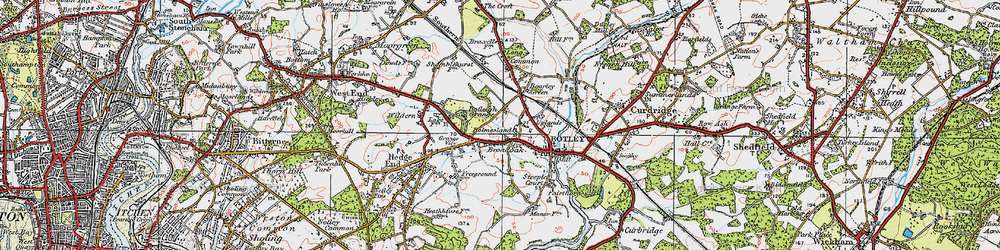 Old map of Broadoak in 1919
