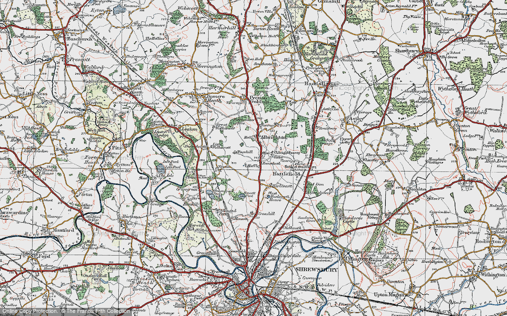 Old Map of Broadoak, 1921 in 1921
