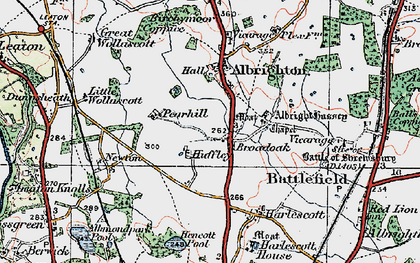 Old map of Broadoak in 1921