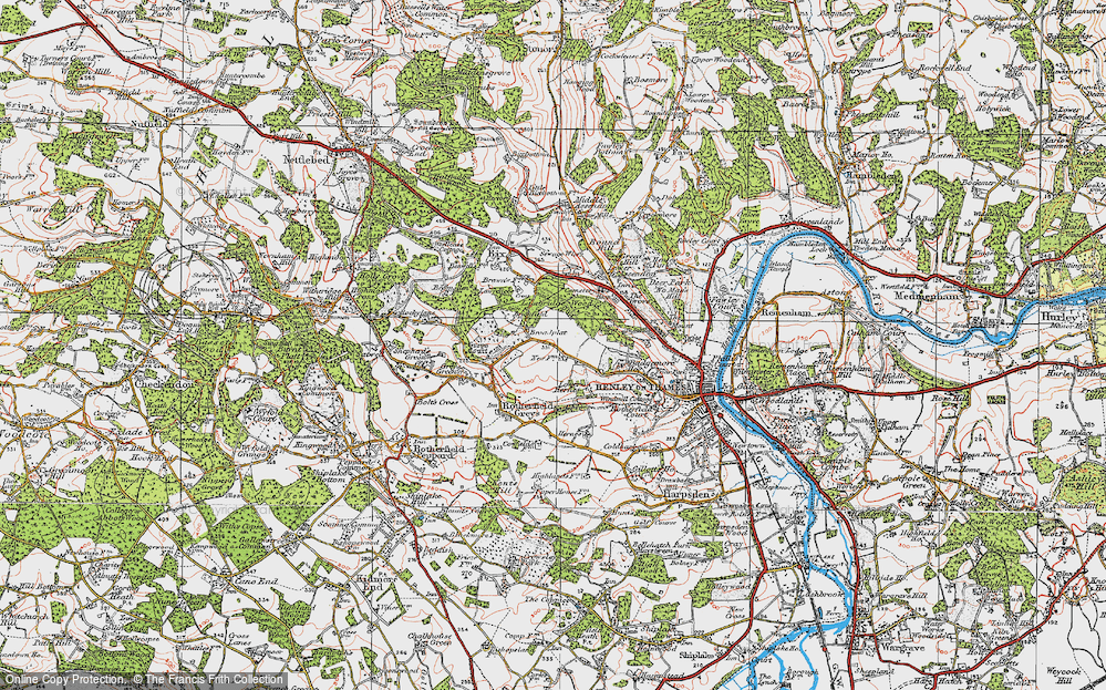 Old Map of Historic Map covering Brawns Ho in 1919