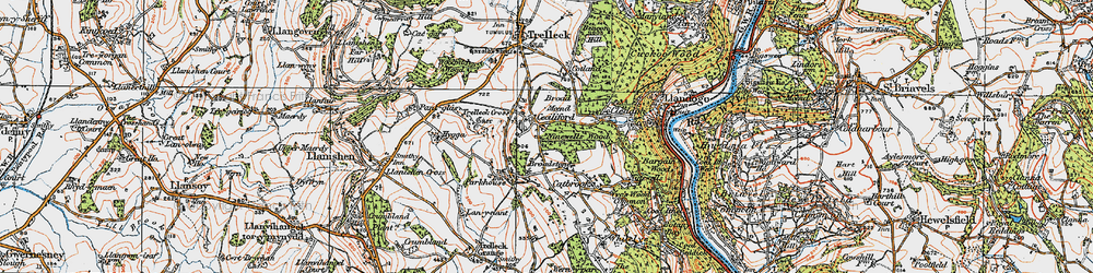 Old map of Broadstone in 1919