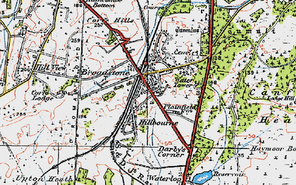 Old map of Broadstone in 1919