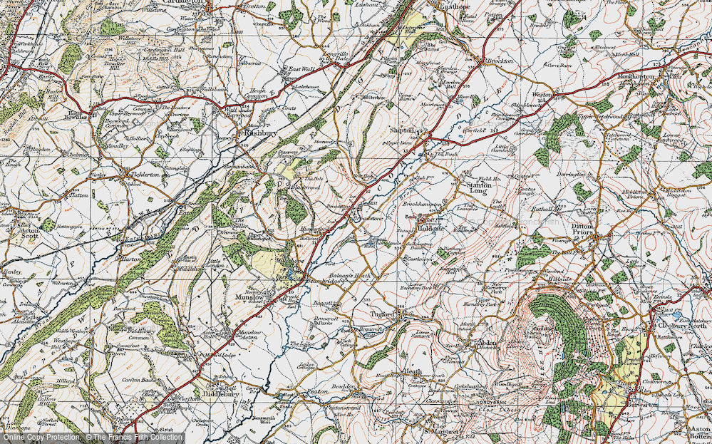 Old Map of Broadstone, 1921 in 1921