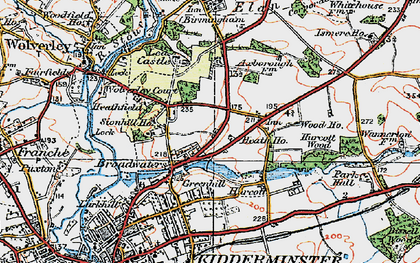 Old map of Broadwaters in 1921