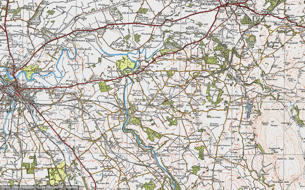 Old Map of Broadwath, 1925 in 1925