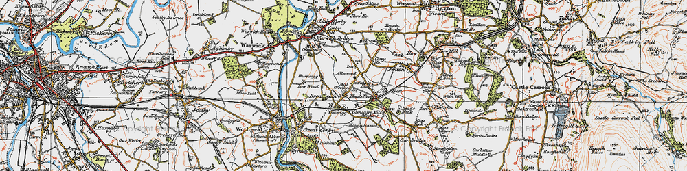 Old map of Broadwath in 1925