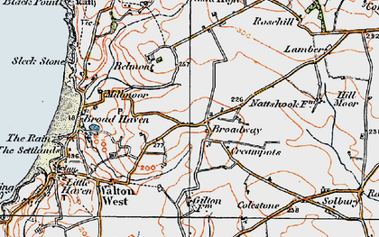 Old map of Belmont in 1922