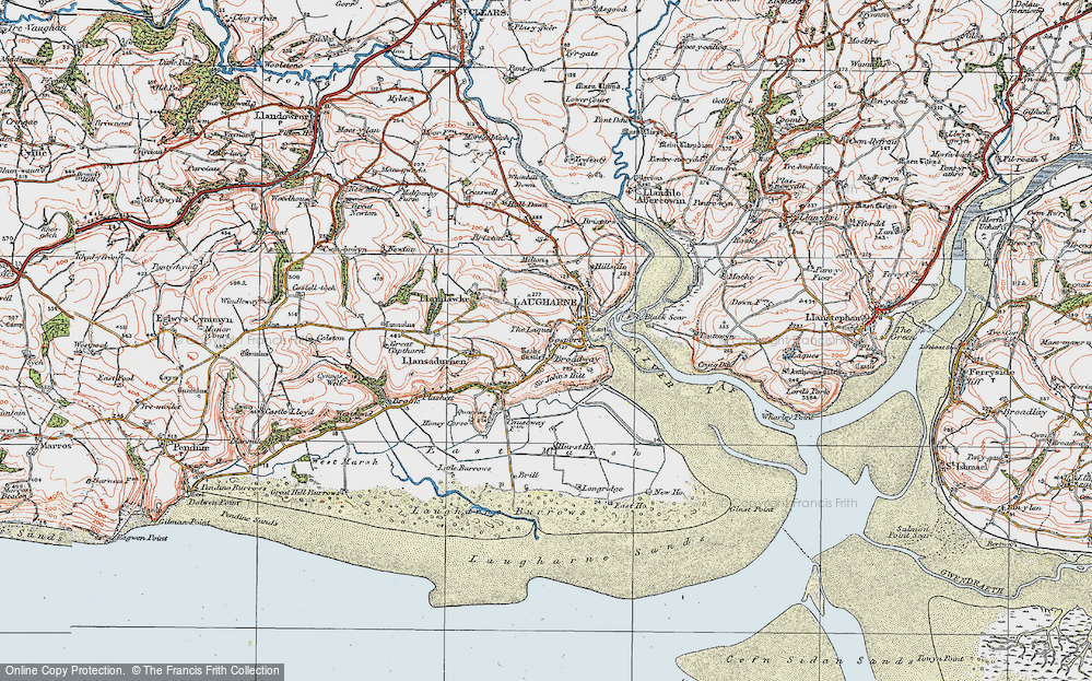 Old Map of Broadway, 1922 in 1922