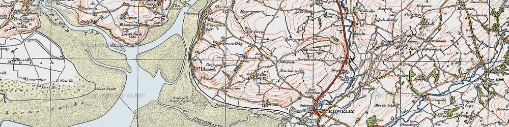 Old map of Bryn-y-mor in 1923