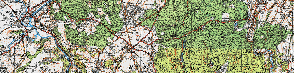 Old map of Broadwell in 1919