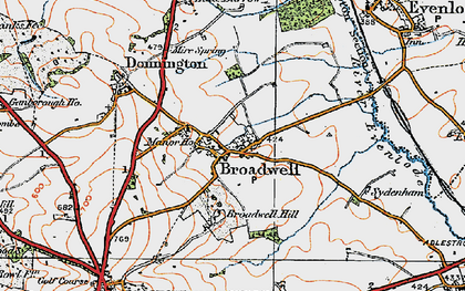 Old map of Broadwell Hill in 1919