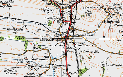 Old map of Broadwey in 1919