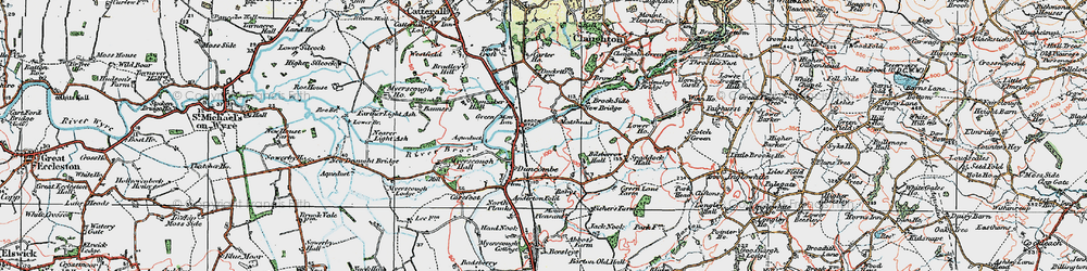 Old map of Brock in 1924
