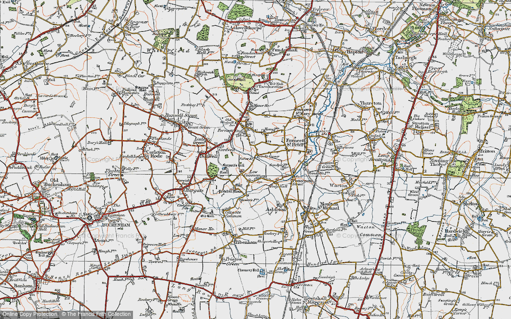 Old Map of Brock's Watering, 1921 in 1921