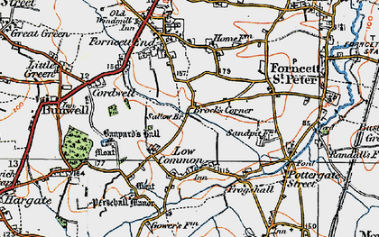 Old map of Brock's Watering in 1921