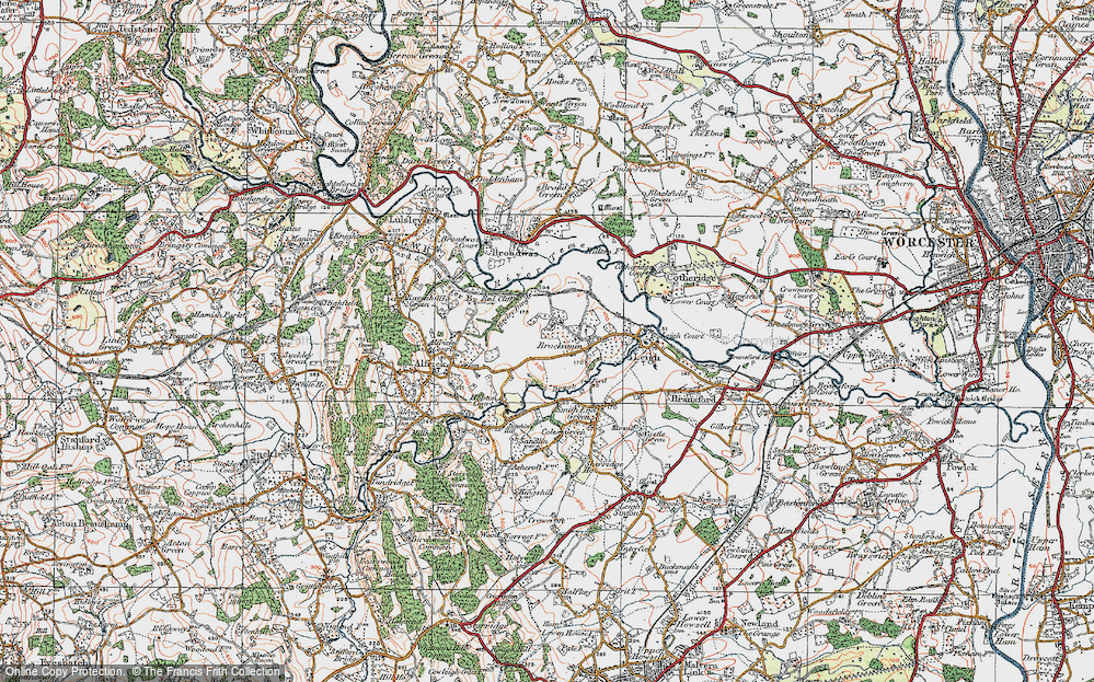 Old Map of Brockamin, 1920 in 1920