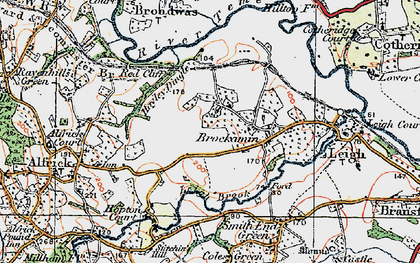 Old map of Brockamin in 1920