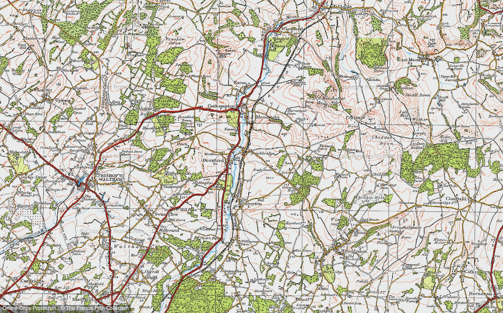 Old Map of Brockbridge, 1919 in 1919