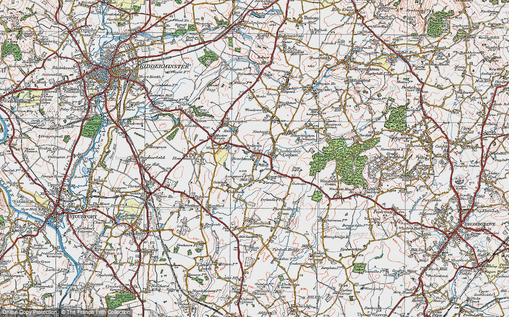 Old Map of Brockencote, 1920 in 1920