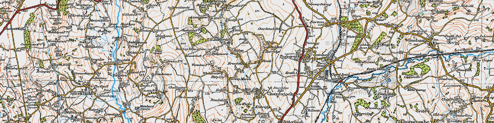 Old map of Brockfield in 1919