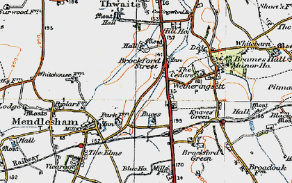 Old map of Buces in 1921