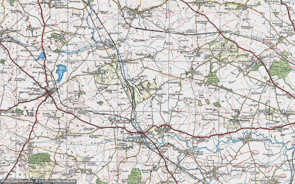 Old Map of Brockhall, 1919 in 1919