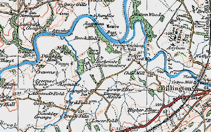 Old map of Aspinalls in 1924