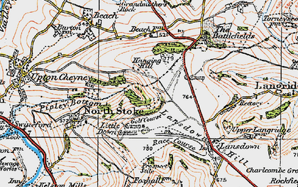 Old map of Brockham End in 1919