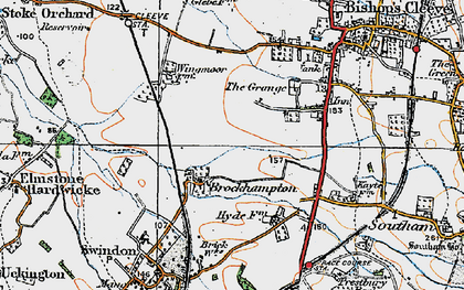 Old map of Brockhampton in 1919
