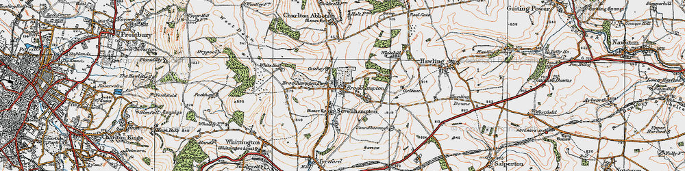 Old map of Brockhampton in 1919