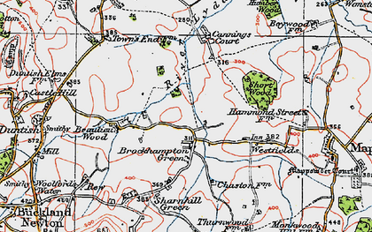 Old map of Brockhampton Green in 1919