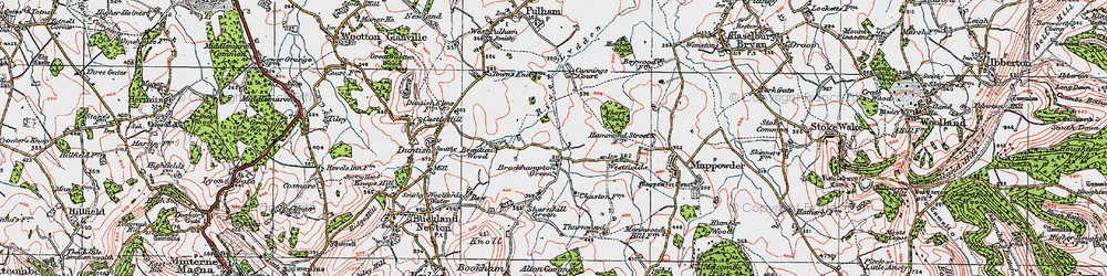 Old map of Brockhampton Green in 1919