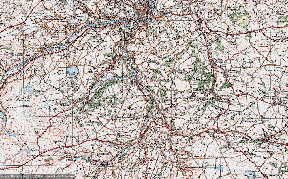 Old Map of Brockholes, 1924 in 1924