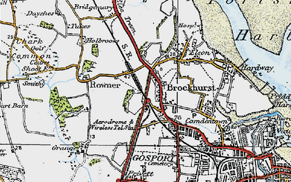 Old map of Brockhurst in 1919