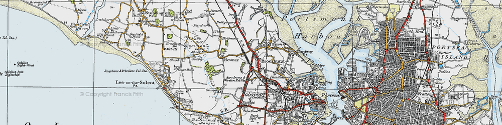 Old map of Brockhurst in 1919