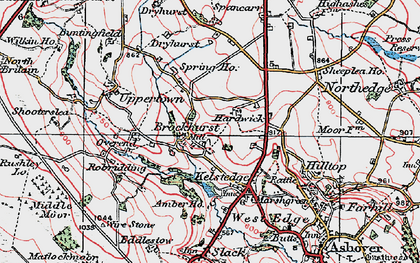Old map of Brockhurst in 1923