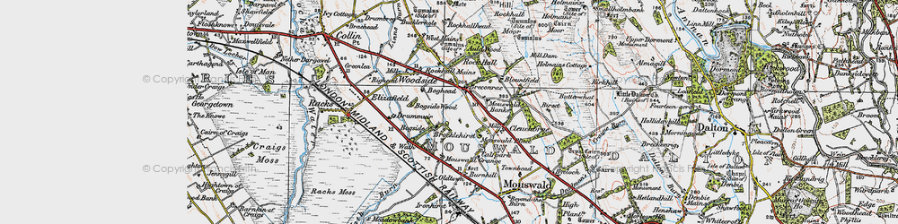 Old map of Birset in 1925