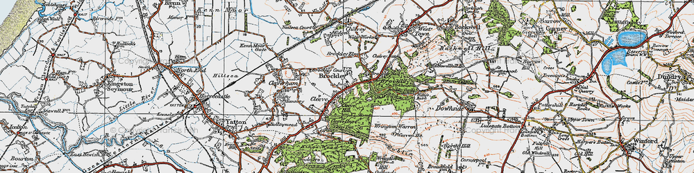 Old map of Wrington Warren in 1919