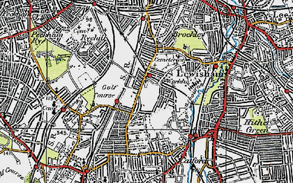 Old map of Brockley in 1920