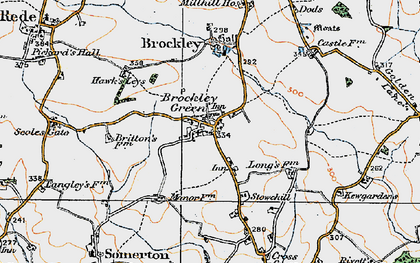 Old map of Brockley in 1921