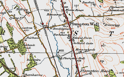 Old map of Brockleymoor in 1925