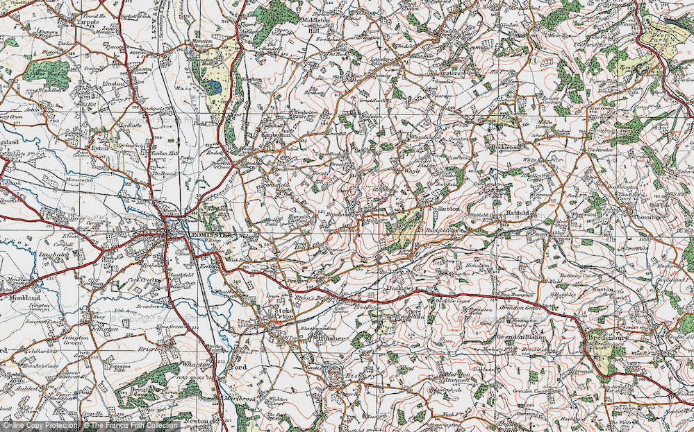 Old Map of Brockmanton, 1920 in 1920