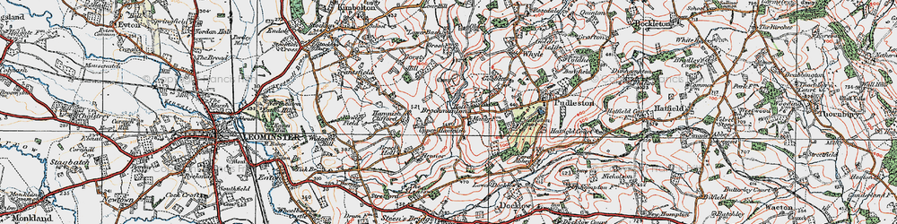 Old map of Bach in 1920