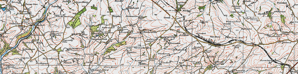 Old map of Bannadon in 1919