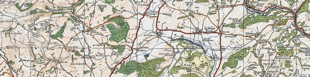 Old map of Acton Bank in 1920