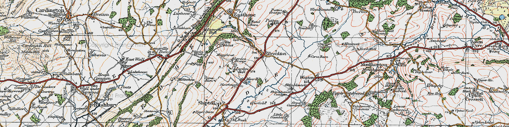 Old map of Larden Hall in 1921