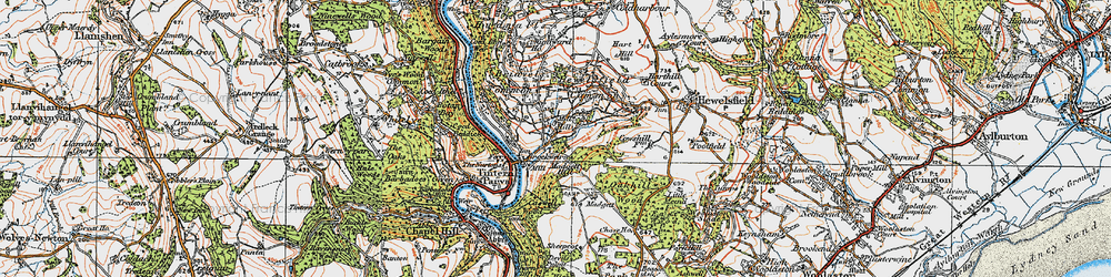 Old map of Brockweir in 1919