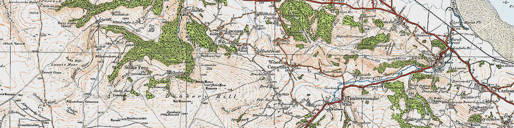 Old map of Brockwell in 1919